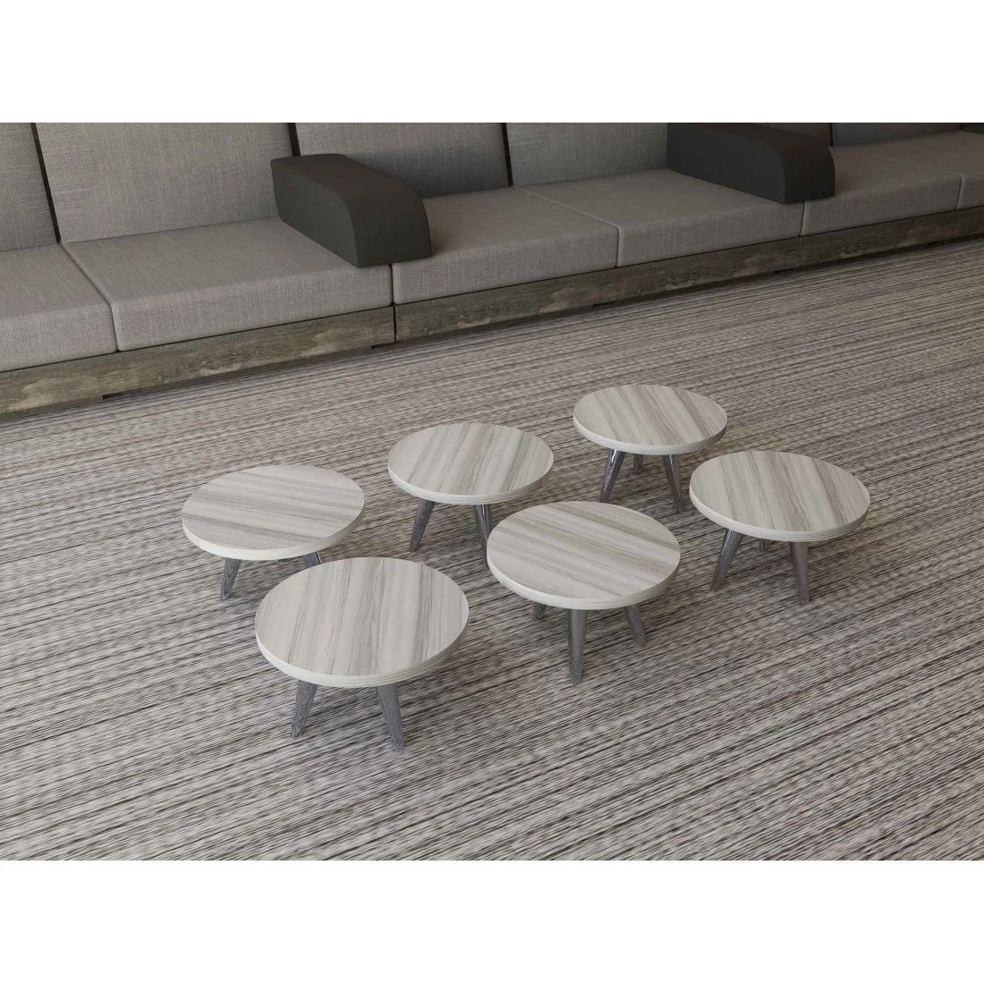 Round Beige Floor Coffee Tables – Perfect for Floor Seating